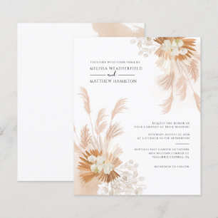 Budget Pampas Grass Terracotta Palm Inbjudan