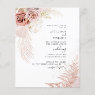 Budget Pampas Grass Terracotta Tan Boho Bröllop