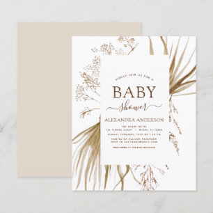 Budget Pampasgräs Bohemian Boho Baby Shower