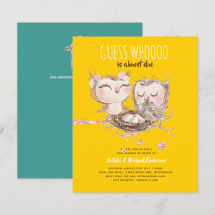 BUDGET Par Baby Shower Cute Uggla Woodland Inv.