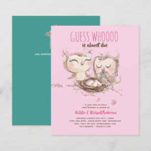 BUDGET Par Baby Shower Cute Uggla Woodland Inv.