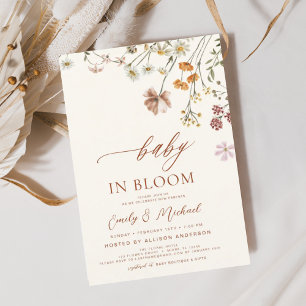 Budget Par Shower med Vilda Blommor Baby i Blomnin