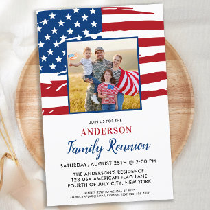 Budget Patriotic Family Reunion USA flagga Photo I