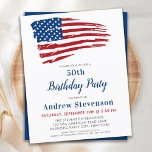 Budget Patriotic Födelsedagsfest, USA:s inbjudan t<br><div class="desc">USA Amerikanska Flagga Födelsedagsfest inbjudan. Vänner i inbjudan och familj till din patriotiska födelsedagskalender med dessa moderna amerikanska Flagga inbjudningar. Anpassa den här amerikanska flagga-inbjudan med information om evenemanget, namn och party. Se vår samling för matchande patriotiska födelsedagspresenter, party favors och artiklar. COPYRIGHT © 2021 Judy Burrows, Black Hund Art...</div>