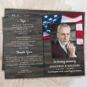 Budget Patriotic Order Order of Service Memorial P