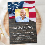 Budget Patriotic Photo American Flagga Birthday In<br><div class="desc">USA Amerikanska Flagga Födelsedagsfest inbjudan. Vänner i inbjudan och familj till din patriotiska födelsedagskalender med dessa moderna amerikanska Flagga inbjudningar. Anpassa den här amerikanska flagga-inbjudan med information om evenemang, foton, namn och party. Denna inbjudan från den amerikanska Flagga är också perfekt för militären pension, soldaten som går bort från party,...</div>