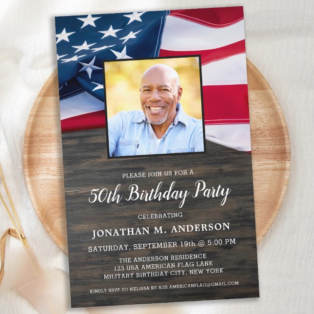 Budget Patriotic Photo American Flagga Birthday In (Skapare uppladdad)