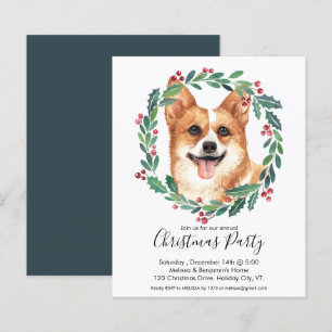 Budget Pembroke Welsh Corgi Hund jul Inbjudan