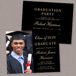 Budget Photo Black College Graduation Party Inbjud