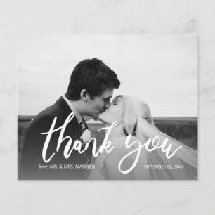 Budget Photo Black & White Calligraphy 2 Tack Flygblad