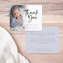 Budget Photo Boy Tack Birth-annonsering