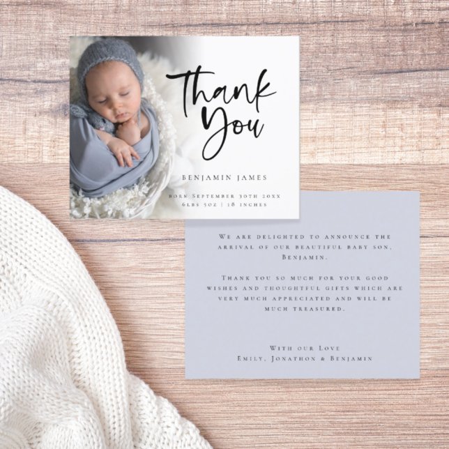 Budget Photo Boy Tack Birth-annonsering (Skapare uppladdad)