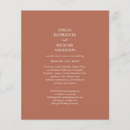 BUDGET Photo Bröllop Terracotta Monochrome Flygblad