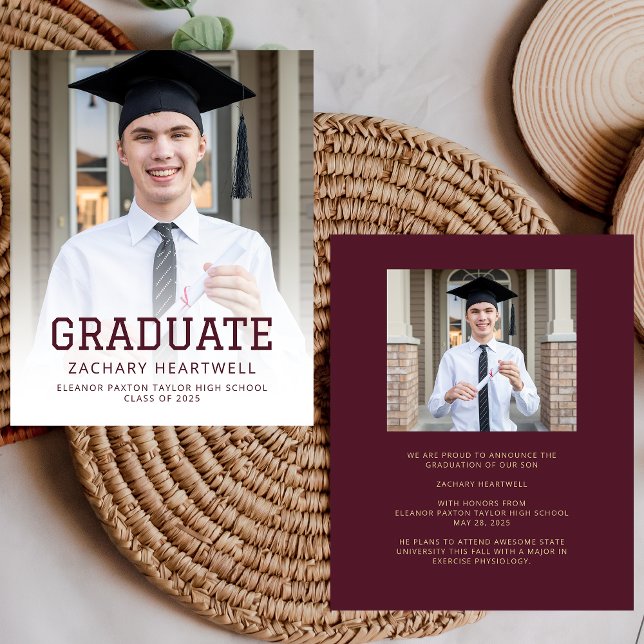 Budget Photo Burgundy Guld Grad-meddelande (Skapare uppladdad)