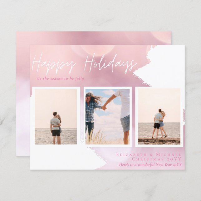 BUDGET PHOTO CHRISTMAS CARDS - Photo Collage Urban (Fram/baksida)