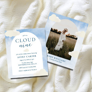 Budget Photo Cloud 9 Dreamy Clouds Baby Shower Flygblad