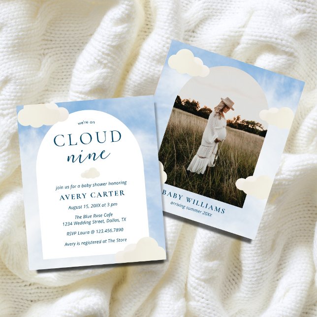 Budget Photo Cloud 9 Dreamy Clouds Baby Shower Flygblad (Skapare uppladdad)