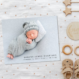 Budget Photo Collage Birth-meddelande