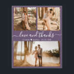 Budget Photo Collage Mauve Bröllop Tack Flyer<br><div class="desc">Budget, Modern, Elegant, Handskriven Bröllop (3) Tre Photo Collage Tack-personliger till ett överkomligt pris med lågbudgetflygare. Snyggt bröllop tackar dig för en mall med tre foto på framsidan och ett foto på baksidan. ***NOTERA! *** RULLA FÖR MER INFORMATION! *** Med texten "Kärlek och tack" i ett snabbt och välskrivet typsnitt...</div>