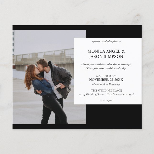 Budget Photo Elegant bröllop Modern Flyer (Framsidan)