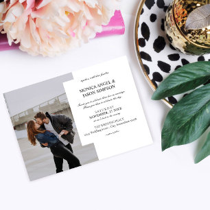 Budget Photo Elegant White Bröllop Modern Flyer