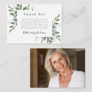 BUDGET Photo Eucalyptus Funeral Tackkort Anteckningskort