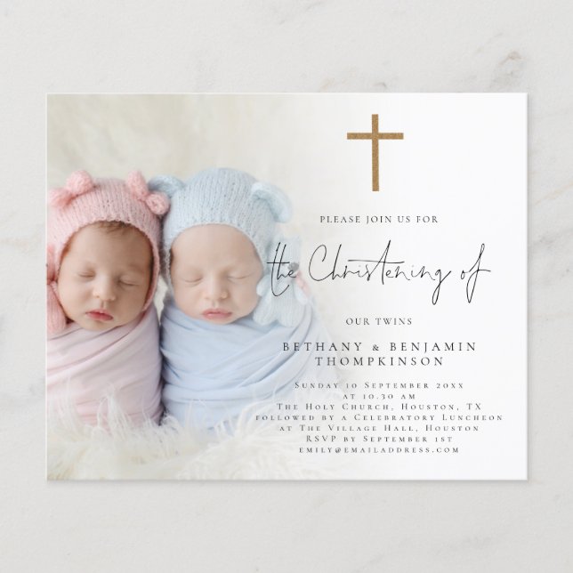 Budget Photo Guld Kor Twillingars Christening Inbj (Framsida)