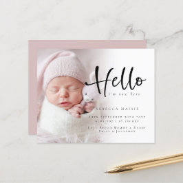 Budget Photo Hej Girl Girl Birth Birth Annonement