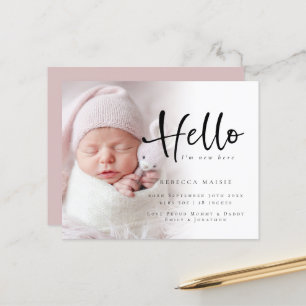Budget Photo Hej Girl Girl Birth Birth Annonement