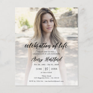 Budget Photo Memorial Service Firande of Life Flygblad
