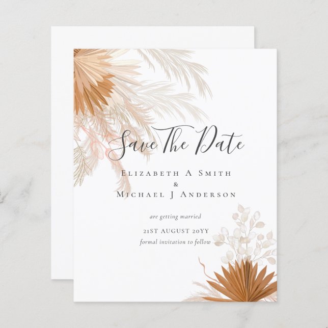 BUDGET Photo Spara Data PAMPAS Grass Terracotta (Fram/baksida)