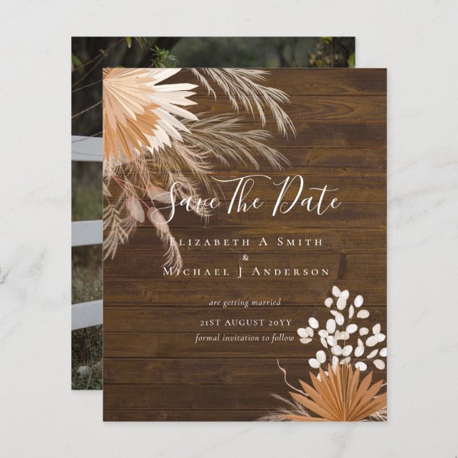 BUDGET Photo Spara Data PAMPAS Grass Terracotta (Fram/baksida)