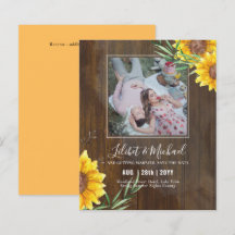 BUDGET Photo Spara Date eller Bröllop Rustic Sunsu