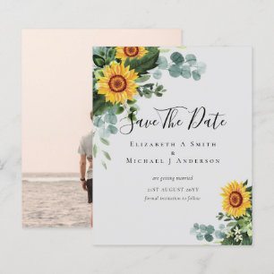 BUDGET Photo Spara Date Rustic SUNFLOWERS Greenery