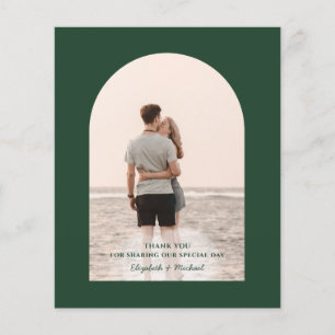 BUDGET PHOTO Tack Emerald Grönt Bröllop Flygblad