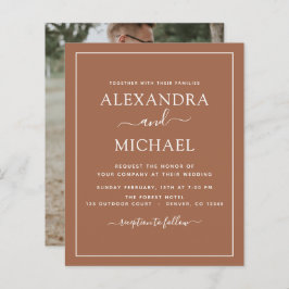 Budget Photo Terracotta Boho Bröllop Simple