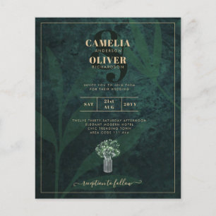 BUDGET Photo Wedding Investigation Emerald GRÖNT Flygblad