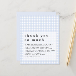 Budget Picnic Baby Shower Blue Gingham Tack