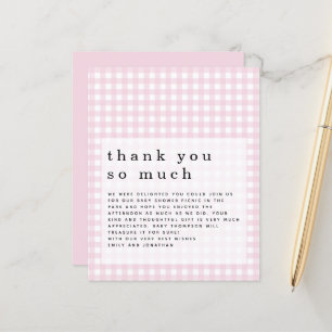 Budget Picnic Shower Rosa Gingham Tack