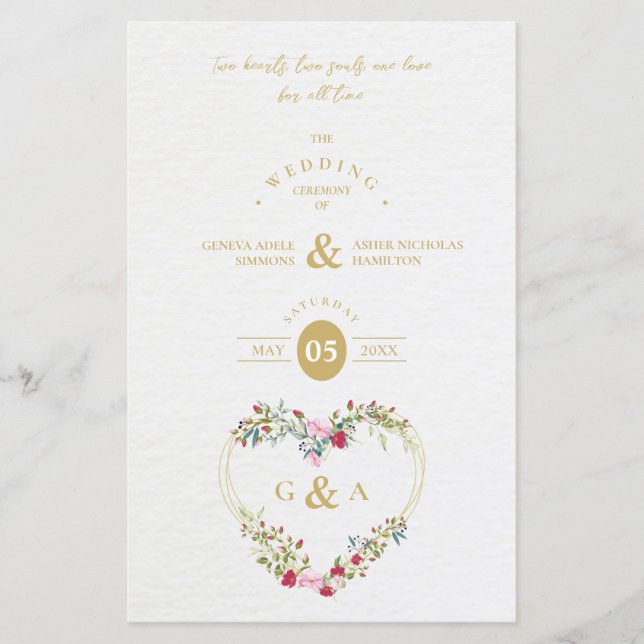 Budget Pink & Red Shades Heart Romantic Botanical (Framsida)