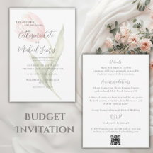 Budget Pink Tulip Floral Sage Elegant Wedding