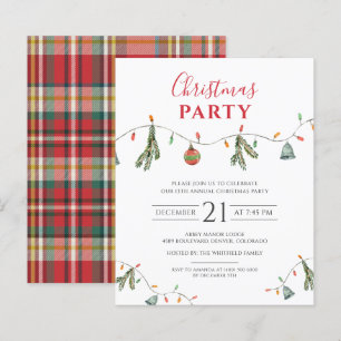 Budget Plaid Julfirande Julfest Inbjudan