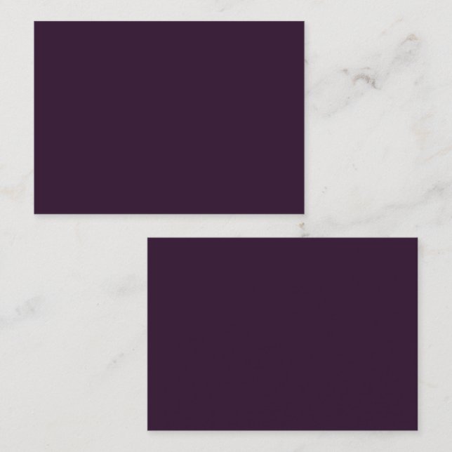 BUDGET PLUM PURPLE Monokrom Mall Visitkort (Fram/baksida)