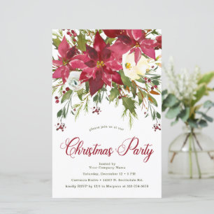Budget Poinsettia Company Julfest Invitation