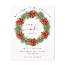 Budget Poinsettia jul Bröllop spara datum