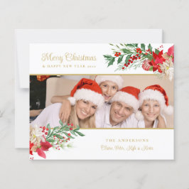 Budget Poinsettias Photo Classic Merry Christmas