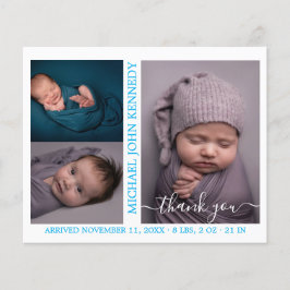 Budget Pojke Photo Collage Birth Notice