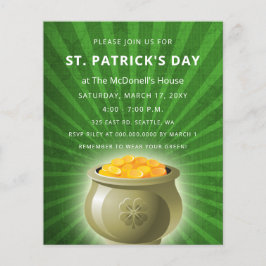 Budget Pot Of Gold St Patricks Day-inbjudan