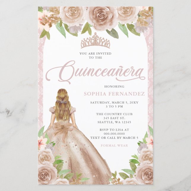 Budget  Princess Tiara Quinceañera Ro Guld (Framsida)
