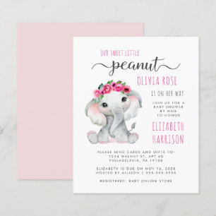 Budget Prisvärd Liten Elefant Flicka Baby Shower G